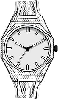 FANMIS Men's Anime-Inspired Fashion Sketch Wristwatch Minimalist Creative Wormhole Design Stylish and Durable Timepiece for Men's Sports Watch