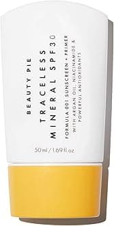 Beauty PieTraceless Mineral Sunscreen + Primer SPF 30, 1.69 fl oz (50 ml) – Invisible Mineral Protection with Niacinamide, Argan Oil & Antioxidants