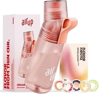 AIR UP water bottle Twist Pro original starter set with pods in 5 flavours I 600ml drinking bottle with sugar-free flavouring I dishwasher-safe, BPA-free I in Poppy Red