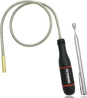 GUTIMORE Flexible Magnetic Pickup Tool, 25" Long Bend-It Magnet Snake Pickup, Bendable Magnetic Pickup 2LB