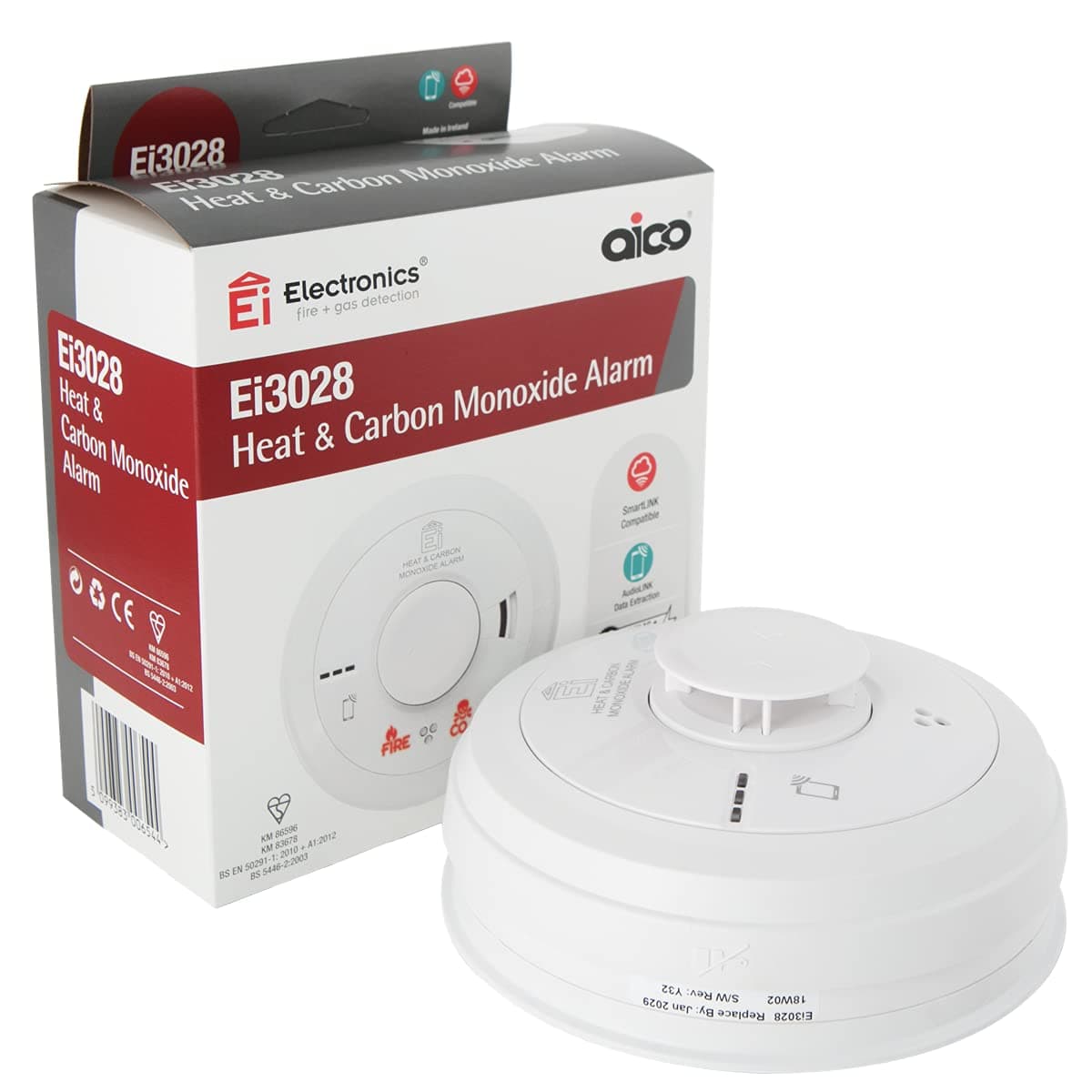 Aico Ei3028 Mains Powered Multi-Sensor Heat & Carbon Monoxide Alarm