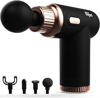 Dr Physio USA Dynamo 1034 Percussion Gun Massager for Full Body Pain Relief, Rechargeable Cordless Deep Tissue Massage Machine for Legs & Arms, 3000 mAh Battery, 4 Massage Heads, Use at Home, Gym & During Travel