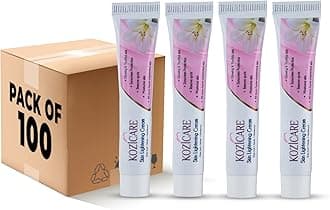 Kozicare Skin Lightening Cream - 15gm (Pack of 4) | Enriched with Kojic Acid, Alpha Arbutin, Glutathione, Niacinamide and Vitamin C | Best for Melasma, Pigmentation, Dark Spots (100 Sets of Pack of 4)