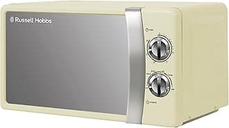 Russell Hobbs RHMM701C 17L 700w Cream Solo Manual Microwave with 5 Power Levels, Ringer & Timer, Defrost Setting, Easy Clean