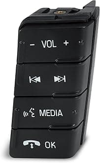 HUSUKU Steering Wheel Audio Control Switch Right Side Compatible with Ford F150 2011-2014 Replace AL3Z-9C888-CA,SW6880, Volume Control Keys Assembly