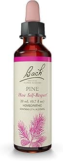 Bach Original Flower Remedies, Pine - Have Self-Respect - Natural Homeopathic Flower Essence for Emotional Balance - Vegan, Gluten Free, Sugar Free - 20mL Dropper