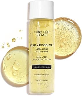 Conscious Chemist® Ultra Light Oil Face Cleanser (100ml) With Olives | Removes Makeup, SPF And Impurities For Soft & Glowing Skin | 100% Natural Oils | Cruelty Free