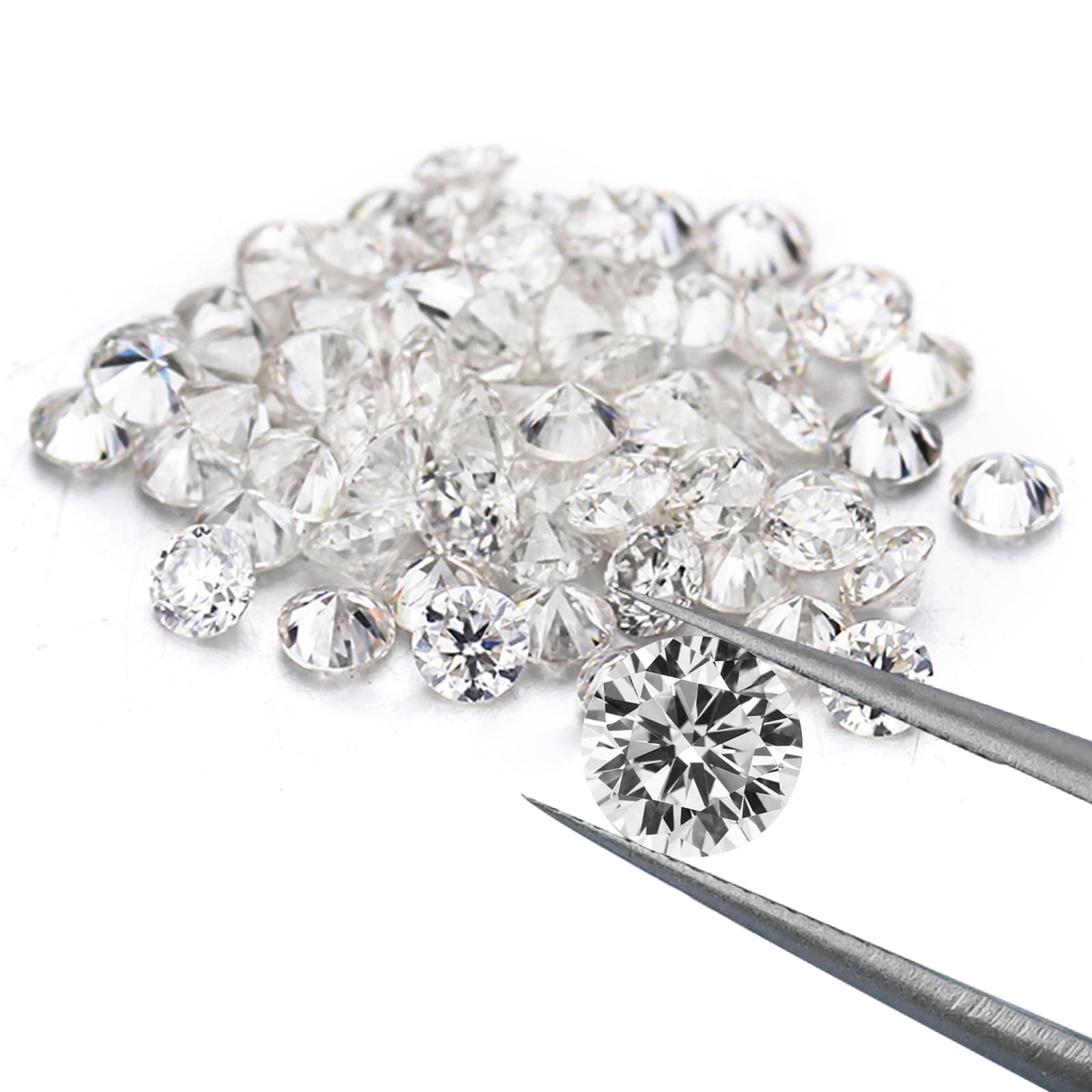 1ct Per Pack Small Size 0.8-3.5mm Tiny Loose Moissanite Gemstone D Colorless VVS1 Excellent Round Cut for Diamond Jewelry Making