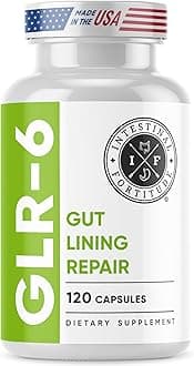 Intestinal Fortitude GLR-6 - Gut Lining Repair Supplement for Gut Health - Leaky Gut Repair with L-Glutamine, Slippery Elm, DGL Licorice Root, Marshmallow Root, Fenugreek - IBS, IBD, GERD - Vegan
