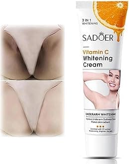 Skin Whitening Cream for Body, Dark Spot Remover Corrector for Intimate Areas, Bleaching and Bikini Area, Vitamin C Lightening Cream