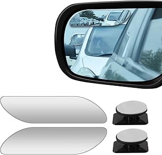2 pcs Blind Spot Mirrors, HD Glass Convex 360° Wide Angle Side Rear View Mirror with ABS Housing for Cars SUV and Trucks