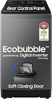 Samsung 9 kg, 5 star, Eco Bubble Technology, Wi-Fi, Soft Closing Door, Fully-Automatic Top Load Washing Machine (WA90BG4542BDTL, Versailles Gray)