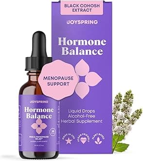 JoySpring Hormone Balance for Women | Natural Menopause Supplements with Black Cohosh | Supports Hot Flash Relief & PMS Relief for Menstrual Herbal Support