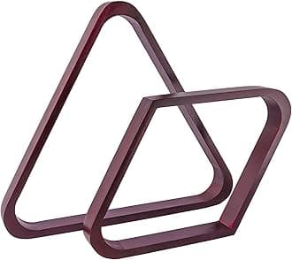 GSE Games & Sports Expert Solid Wood Billiard 8-Ball Triangle / 9-Ball Diamond Pool Ball Racks for 2-1/4" Pool Balls, Pool Table Accessories