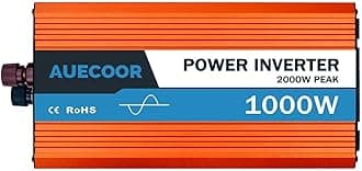 1000 Watts Solar Power Inverter 2000W Peak Pure Sine Wave Converter DC to AC Inverter
