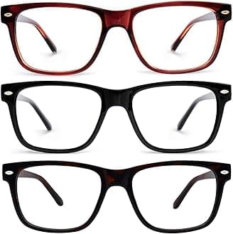 OCCI CHIARI 3 pack Black Men Reading Glasses Fashion Reader Magnification 0 100 125 150 175 200 225 250 275 300 350 400 500 600
