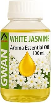Gwan White Jasmine Aroma Oil for Home Fragrance | Best for Aromatherapy | Helps in Meditation | Used in Diffusers, Candles, Air Fresheners, Soaps, Humidifier, Diffuser | Essential Oil 100 ml,