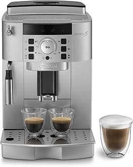 De'Longhi Fully Automatic Bean To Cup Coffee Machine With Built in Grinder, One Touch Espresso Cappuccino Latte Machiato Maker, Italian design, Best for Home & Office, ECAM22.110.SB, Silver