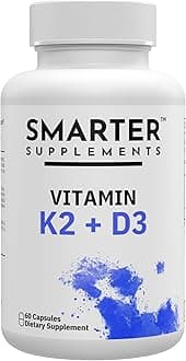 Vitamin D3 K2 5000 IU with BioPerine - Includes Vitamin K2 MK7 and Calcium - Maximum Absorption Technology - 60 Day Supply - Made in USA
