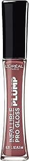 L'Oreal Paris Infallible Pro Gloss Plump Lip Gloss with Hyaluronic Acid, Long Lasting Plumping Shine, Lips Look Instantly Fuller and More Plump, Radiant Mauve, 0.21 fl. oz.