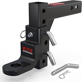 OPENROAD Adjustable Trailer Hitch Ball Mount Fits 2-Inch Receiver, 2" Tow Balls 7500lbs, 9-1/2" Drop/ 8-1/4" Rise Drop Hitch