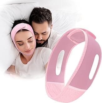 Chin Strap for CPAP Users, Chin Strap for Snoring, Chin Srap for Sleeping, Anti Snoring Devices Adjustable, Anti Snoring Devices Breathable and Reusable, Chin Strap for Men and Women to Stop Snoring