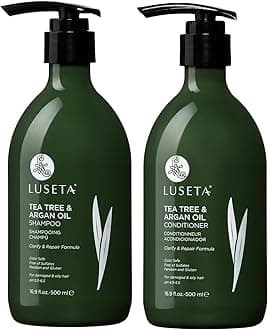 Tea Tree & Argan Oil Detangling Shampoo & Conditioner Set, 2 x 16.9 Oz