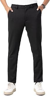 The Pant Project Luxurious, Stretchy Casual Pants for Men, Stylish, Fashionable Slim-Fit Men's Pants for Office or Party, With Expandable Waist and 4-Way Stretch