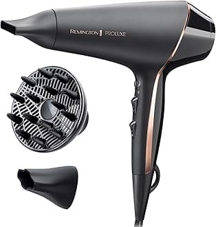Remington AC9140B Proluxe Ionic Hair Dryer with Styling Shot and Intelligent OPTIHeat Control Settings, 2400 W, Midnight Edition (Amazon Exclusive)