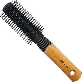 Midazzle Luxury Round Hair Brush for Men & Women with Wooden Handle | Ideal for Volumizing and Smoothing (MIHB0037)