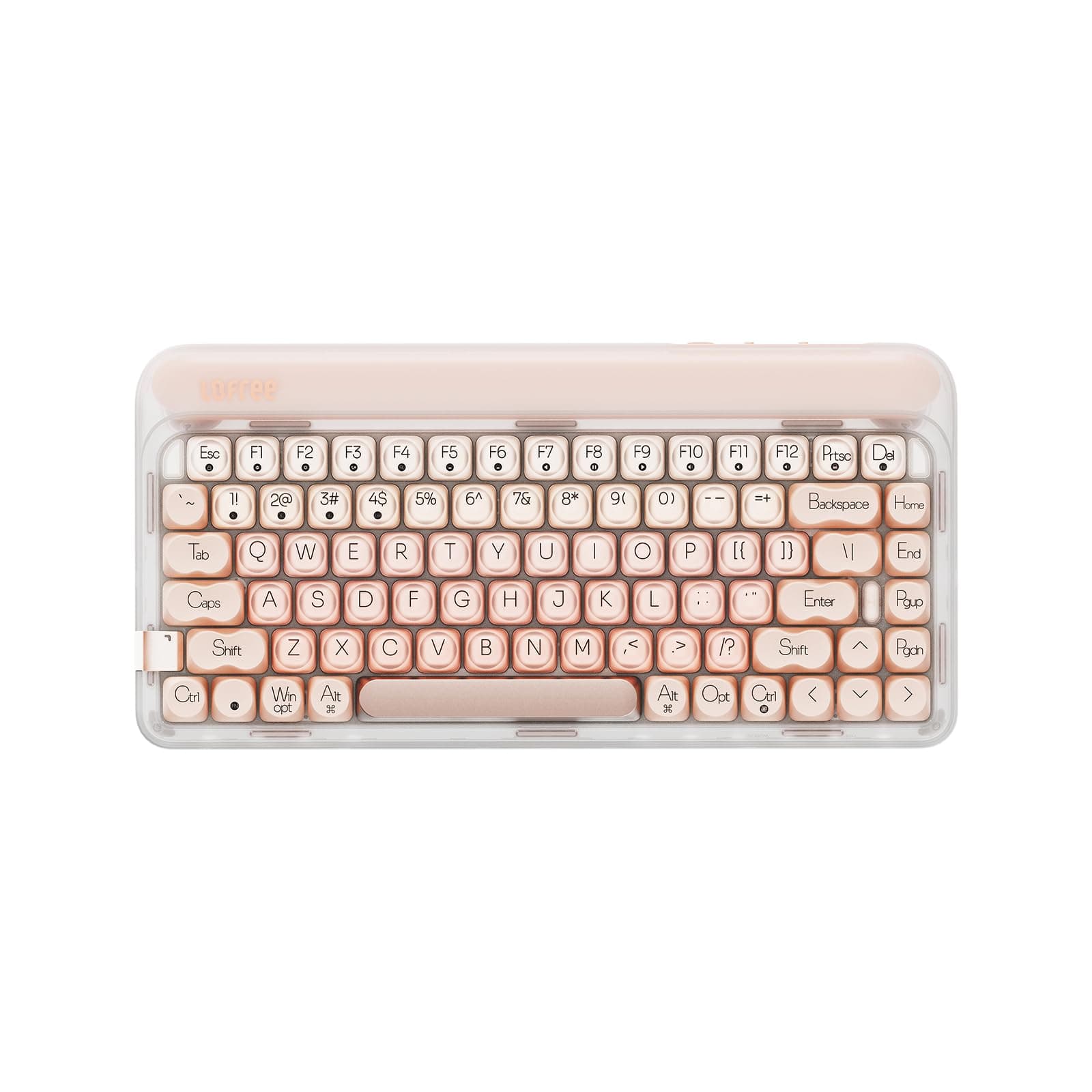 DOT Foundation Mechanical Keyboard, 75% Rechargeable Hot-swappable Keyboards with 3 Types Connection for Windows, Mac OS/Pink GATERON Baby Racoon Switches