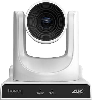 Honey Optics 4K Camera - SDI & NDI Video PTZ Network IP Live Streaming for Broadcast, Conference, Churches, Events (20x Optical Zoom)