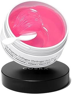 COSRX Under Eye Mask, Peptide Collagen Hydrogel Eye Patch for Puffy Eyes and Dark Circles, 60 Under Eye Patches, Korean Skin Care