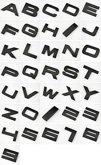 LZLRUN Custom Metal Letters for Car Emblem Name Badge and Wall Decor Outdoor (Black)