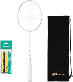 Badminton Racket Professional | Carbon Fiber Badminton Racket Set with Grip&Bag Pro Badminton Racquet Lightweight for Beginner, Intermediate Players Outdoor Games