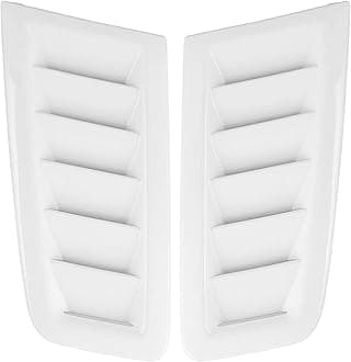 2Pcs Universal Bonnet Air Vents Engine Hood, Air Intake Cover, Car Exterior Parts for Focus RS MK2 (Gloss White)