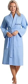 Turkish LinenWaffle Knit Lightweight Kimono Spa & Bath Robes for Women - Quick Dry - Soft