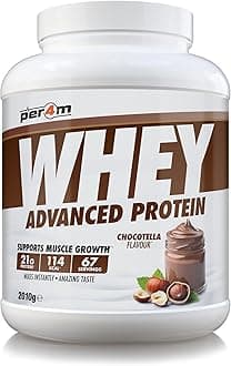 Per4m Whey Protein Powder | High Protein Shake for Muscle Growth & Recovery | Low Sugar Gym Supplement | Sports Nutrition Drink + Amino Acids (2010g, Chocotella)