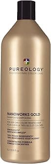 PureologyNanoworks Gold Shampoo | For Very Dry, Color-Treated Hair | Renews Softness & Shine | Sulfate-Free | Vegan