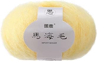 Mohair Wool Ball,Warm Knitting Yarn Soft Mohair Knitting Wool Yarn DIY Shawl Scarf Crochet Thread Supplies (B)