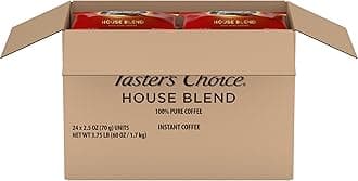 Instant Coffee, Ground Coffee, Light Roast, Tasters Choice, 2.5 oz Pouch (Pack of 24)