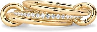 PAVOI 14K Gold Plated Interlocked Stackable Rings for Women | Statement Multi Ring Mixed Metals Stack | Cubic Zirconia Two-Toned Stacking Jewelry