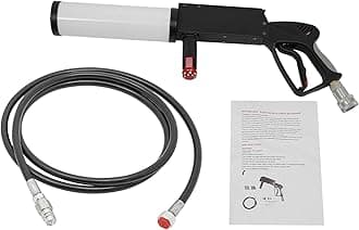 LED CO2 Fog Smoke Machine, Handheld LED CO2 Cannon Gun RGB Fog Jet Machine DJ Effects Fogger Smoke Gun for Halloween Stage Nightclub Concert Live Party