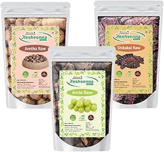 Amla, Areetha, Shikakai dry (whole) raw form for hair,Sapindus,Mukorossi,Indian Gooseberry,Shikakai, Acacia Concinna hair Shampoo pack- 200 * 3=600gm