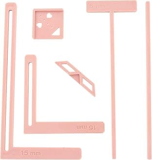 UPTTHOW 6Pcs Bookbinding Easy Scrapbooking Tool for Starter, Complete Great Stencils and Cutter Guide Kit Can Be Made into Notebook Calender Junk Journal Handbook