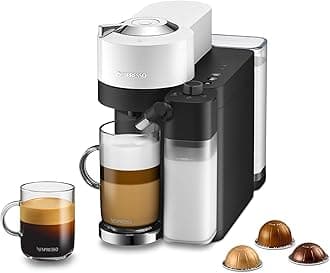 Nespresso Vertuo Lattissima Coffee & Espresso Maker by De'Longhi, Matte White and Glossy