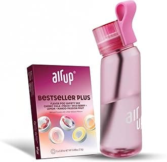 air up water bottle (22 oz) for school, sports, gym | includes 5 scent pods & straw | flavored bottle in hot pink – also for kids, boys, girls | no calories, sugar-free and suitable for carbonation