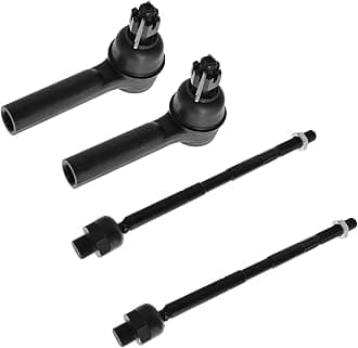 TRQ Front Inner and Outer Tie Rod Set 4 Piece Compatible with 2002-2005 Dodge Ram 1500