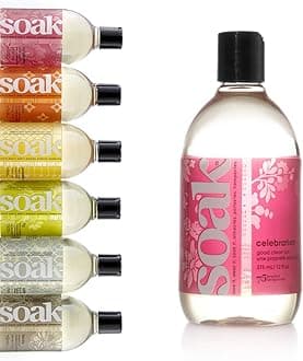 Soak Laundry Soap – No Rinse, Made in Canada, Plant-Derived Hand Wash Detergent - 375 ml / 12 fl. oz, 75+ Washes (Celebration)