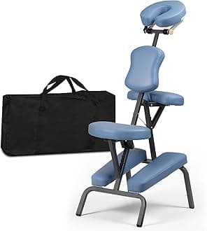 Nova Microdermabrasion Portable Massage Chair Foldable Tattoo Therapy Chair 4 Inches Thickness Sponge Face Cradle Spa Salon Massage Chair (Blue)